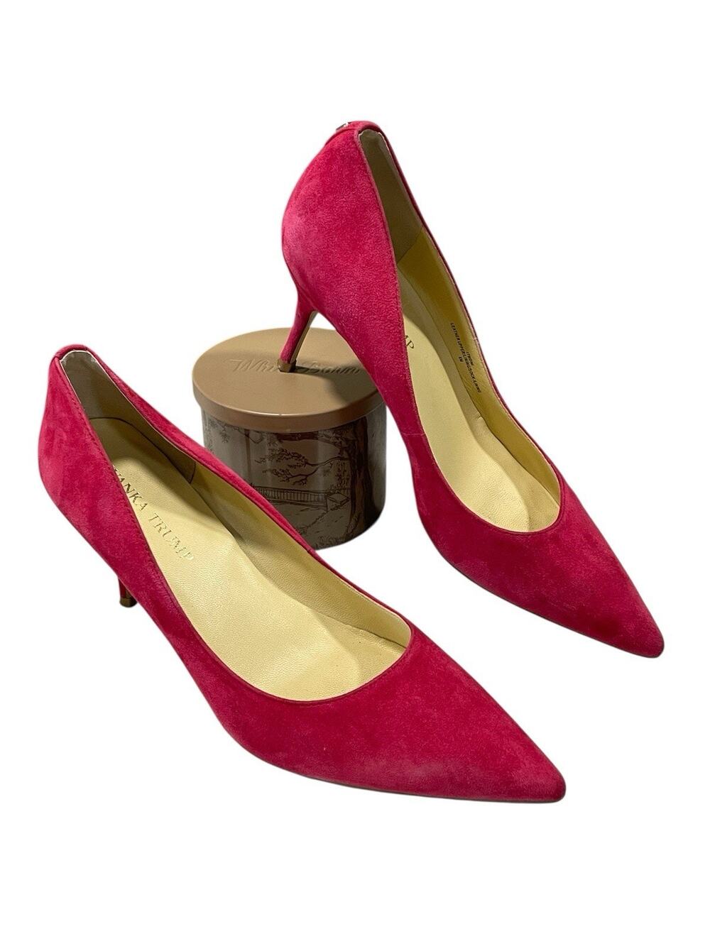 Ivanka Trump Pointed Toe Red Suede Pumps Women’s Size 8M Formal Wedding Wear